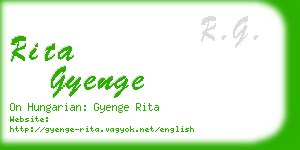 rita gyenge business card